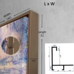Premium Aluminum Floating Canvas Picture Frames - Brushed Antique Brass - Image 3