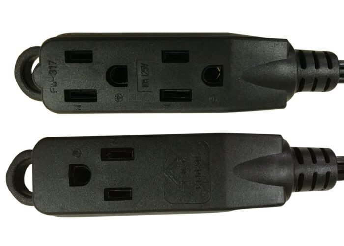 8 Foot Extension Cord - 3 Prong 18 Gauge - Indoor Outdoor - Set of 2 - Image 2