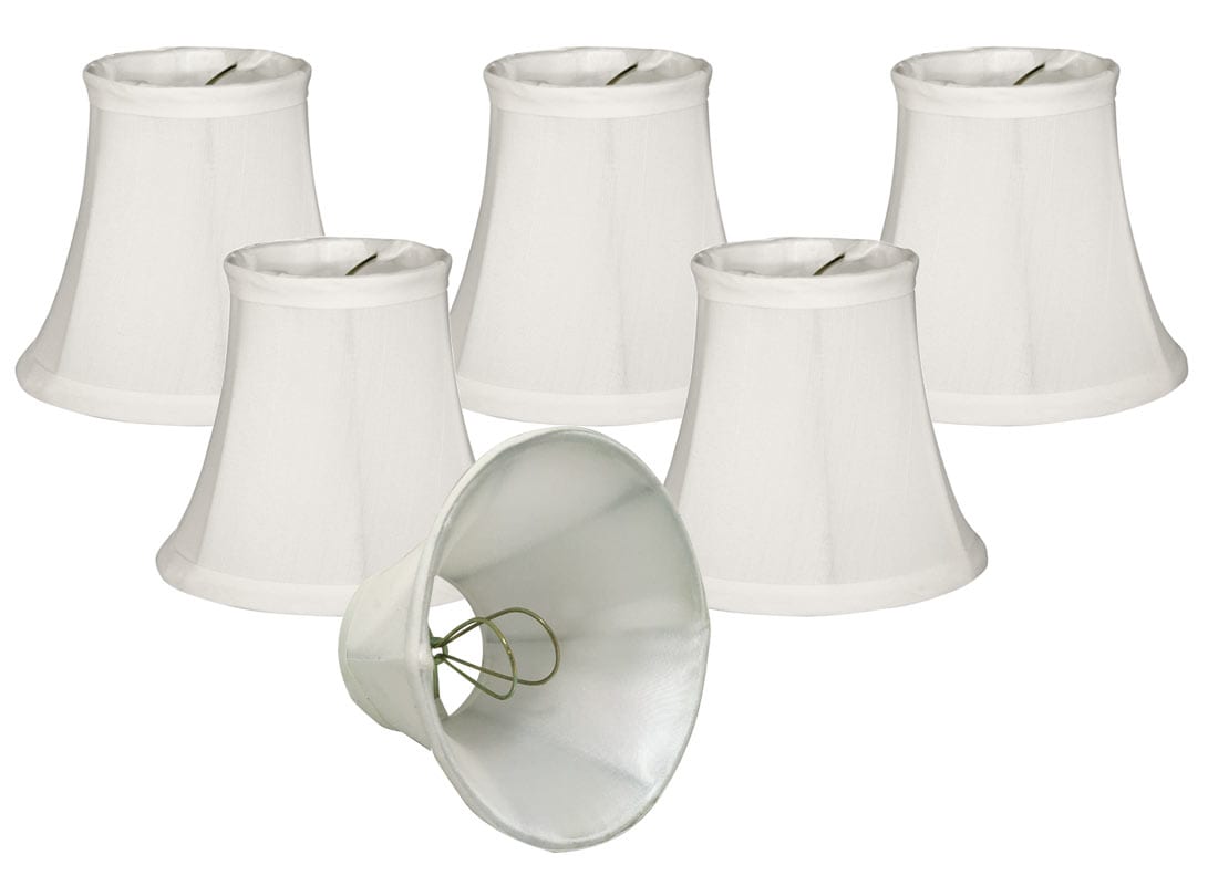 Set of 6 White Bell Lampshades
