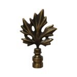 Maple Leaf Design Lamp Finial for Lamp Shade 3 Inch Multiple Finishes