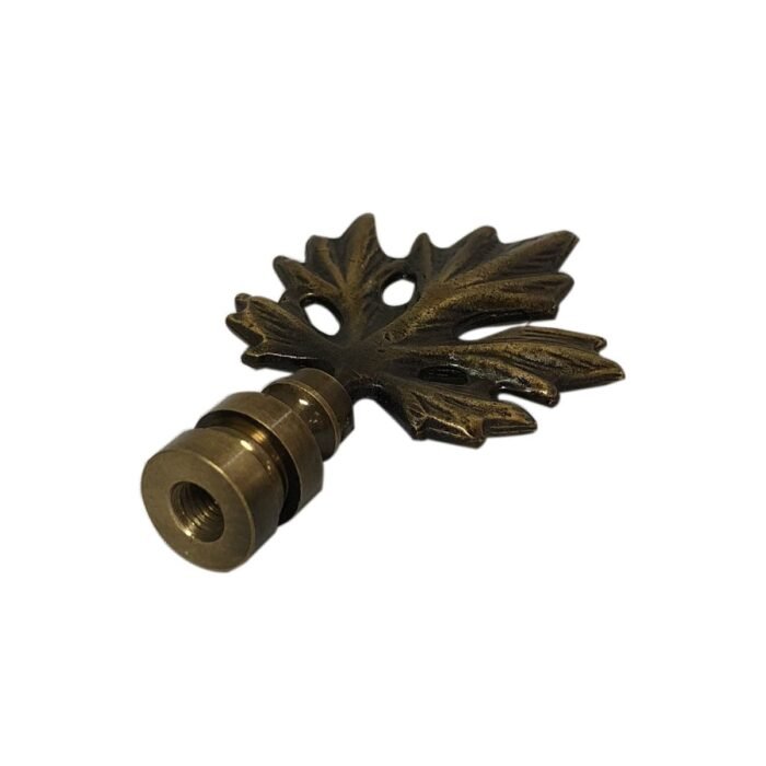 Maple Leaf Design Lamp Finial for Lamp Shade 3 Inch Multiple Finishes - Image 3