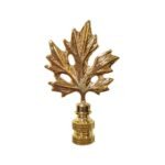 Maple Leaf Design Lamp Finial for Lamp Shade 3 Inch Multiple Finishes - Image 2