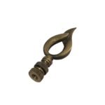 Single Flame Design Lamp Finial for Lamp Shade 4 Inch Multiple Finishes - Image 4