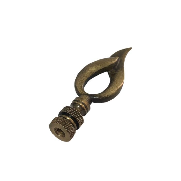 Single Flame Design Lamp Finial for Lamp Shade 4 Inch Multiple Finishes - Image 4