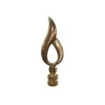 Single Flame Design Lamp Finial for Lamp Shade 4 Inch Multiple Finishes