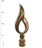 Single Flame Design Lamp Finial for Lamp Shade 4 Inch Multiple Finishes - Image 3