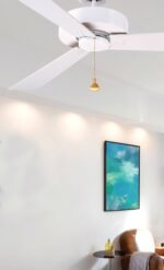 Ceiling Fan Pull Chain with Seashell Finial  Polished Brass - Image 4