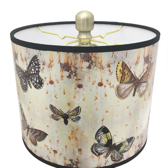 28" Crystal Table Lamp with Butterfly Graphic Design Hardback Lamp Shade - Image 4