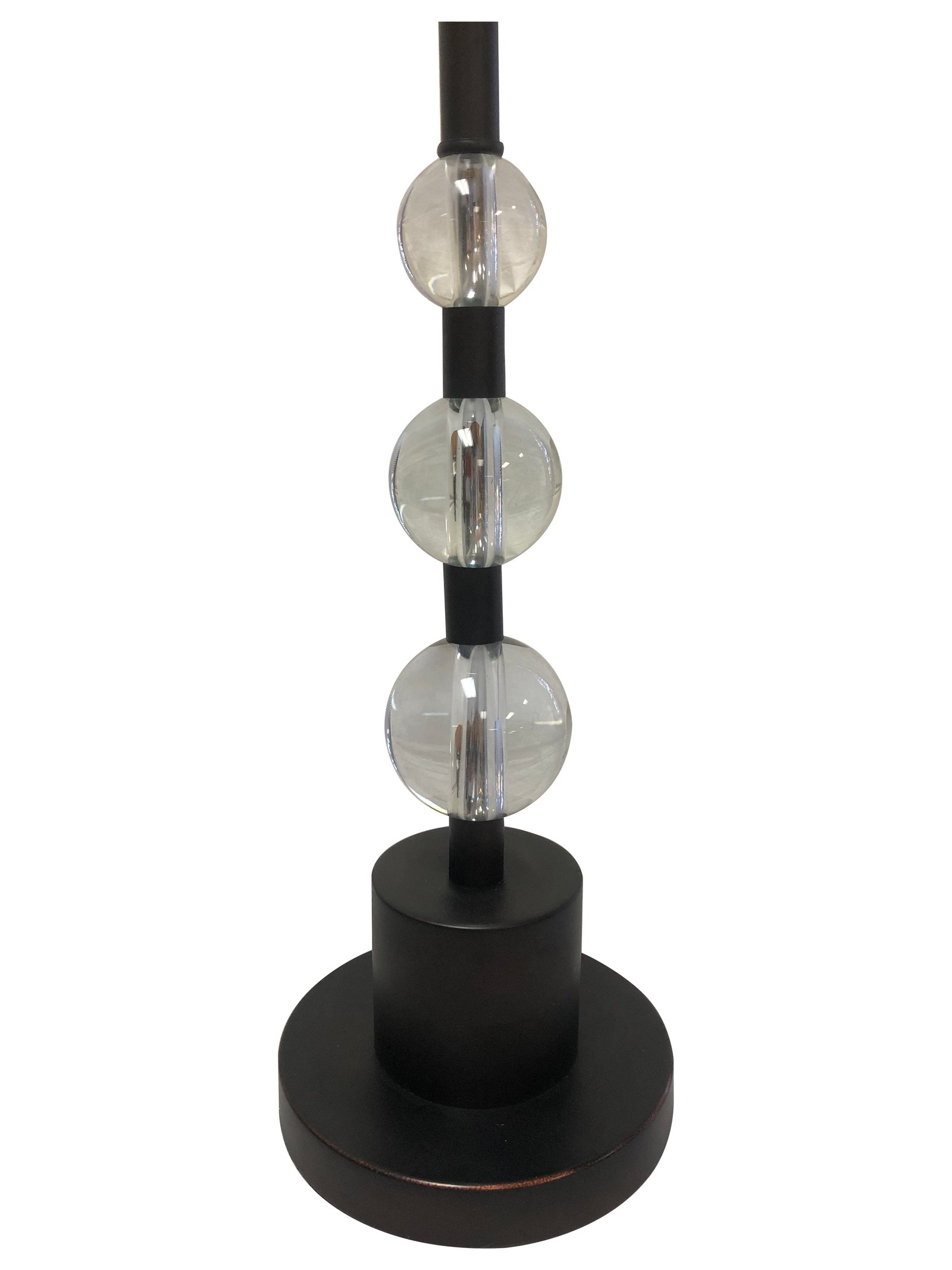 Oil Rubbed Bronze Lamp Base with Crystal Ball Accents, Matching Harp ...