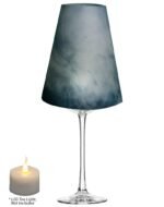Royal Designs Blue Sky Vellum Paper Wine Glass Tea Light Shade - Party Centerpiece - Set of 20