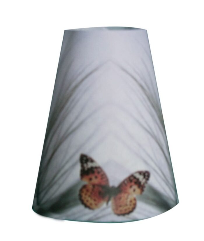 Royal Designs Orange Butterfly on Beach Grass Vellum Paper Wine Glass Tea Light Shade - Party Centerpiece - Set of 20 - Image 2