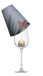 Royal Designs Pink Butterfly on Beach Grass Vellum  Paper Wine Glass Tea Light Shade - Party Centerpiece - Set of 20 - Image 5