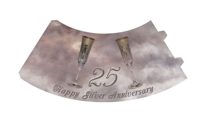 Royal Designs 25th Silver Anniversary Vellum Paper Wine Glass Tea Light Shade - Party Centerpiece - Set of 20 - Image 4