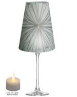 Royal Designs Star Burst Silhouette Vellum Paper Wine Glass Tea Light Lampshade - Party Centerpiece - Set of 20