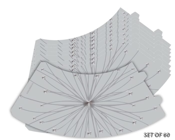 Royal Designs Star Burst Silhouette Vellum Paper Wine Glass Tea Light Lampshade - Party Centerpiece - Set of 20 - Image 3