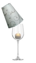 Royal Designs Flower Silhouette Vellum Paper Wine Glass Tea Light Lampshade - Party Centerpiece - Set of 20 - Image 5