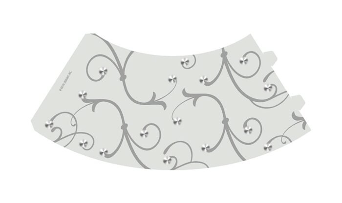 Royal Designs Flower Silhouette Vellum Paper Wine Glass Tea Light Lampshade - Party Centerpiece - Set of 20 - Image 4