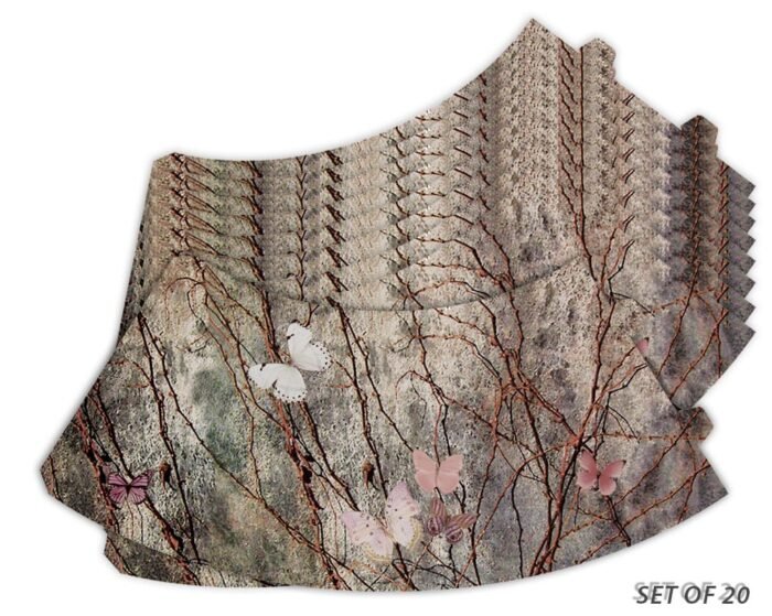 Royal Designs Butterfly in Nature Vellum Paper Wine Glass Tea Light Lampshade - Party Centerpiece - Set of 20 - Image 3