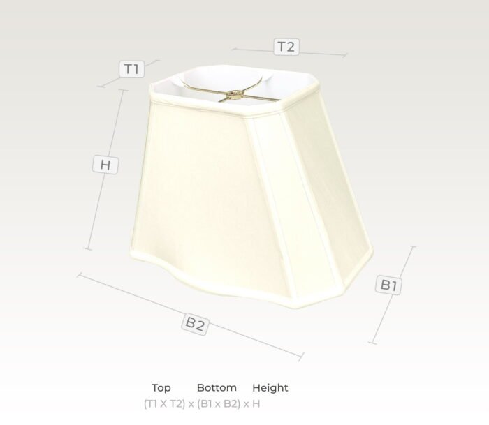 Fancy Bottom Rectangle Basic Lamp Shade - Image 6