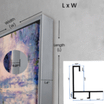 Premium Aluminum Floating Canvas Picture Frames From Sizes 8 x 8 to 60 x 60, Brushed Silver - Image 3