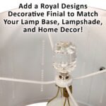 Royal Designs Heavy Duty Lampshade Clip Adapter with Finial for Round Light Bulbs, Polished Brass - Image 4