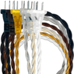 Twisted Rayon Lamp Cord Molded 2 Prong Plug On/Off Switch - Image 3