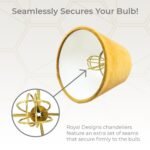 Royal Designs, Inc. Clip On Chandelier Shade Velvet Fabric - Image 3