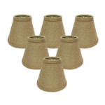 Royal Designs, Inc. Hardback Empire Chandelier Basic Shade Burlap, 3 x 6 x 4.5