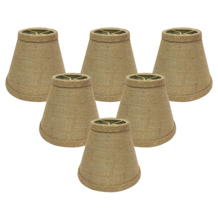 Royal Designs, Inc. Hardback Empire Chandelier Basic Shade Burlap, 3 x 6 x 4.5 - Image 4