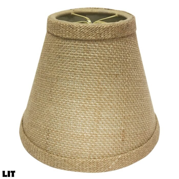 Royal Designs, Inc. Hardback Empire Chandelier Basic Shade Burlap, 3 x 6 x 4.5 - Image 3