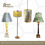 Royal Designs, Inc Square Bell Gold Leaf Shade, Handmade in USA - Image 8