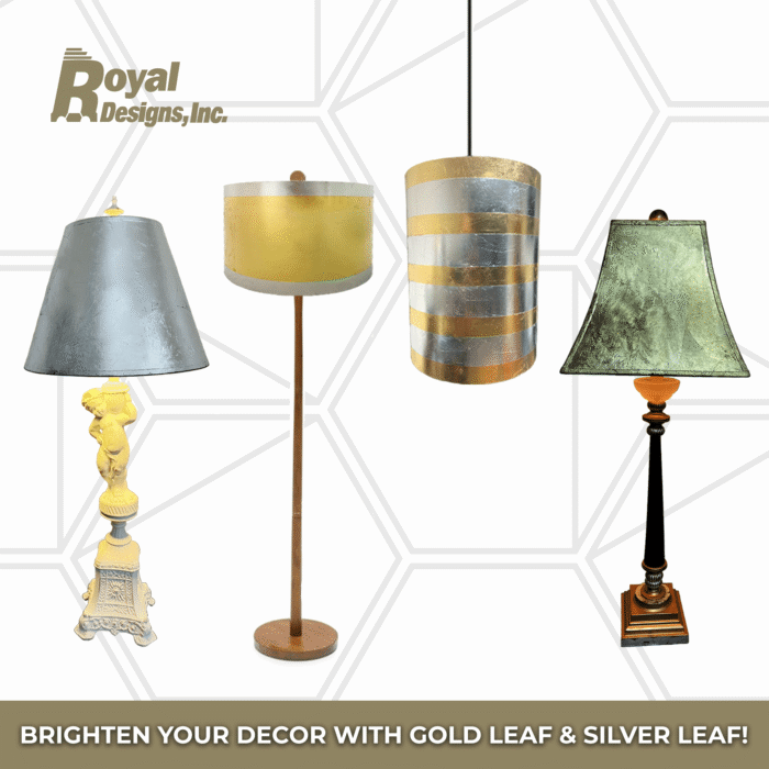 Royal Designs, Inc Square Bell Gold Leaf Shade, Handmade in USA - Image 8