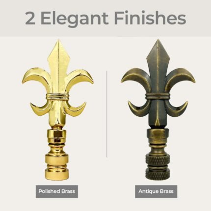 Fleur De Lis Lamp Finials Finishes