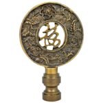 Good Fortune Oriental Motif Lamp Finial for Lamp Shade 2.75 Inch Multiple Finishes - Image 4
