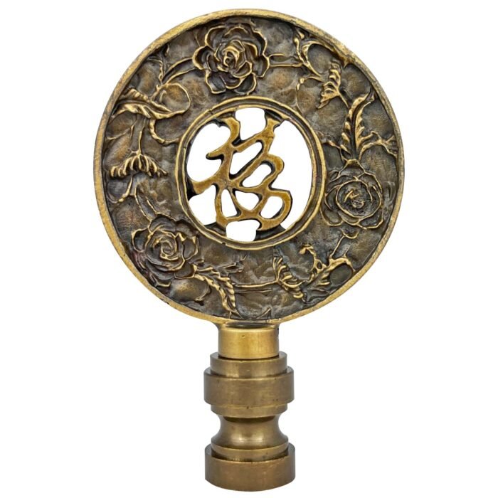 Good Fortune Oriental Motif Lamp Finial for Lamp Shade 2.75 Inch Multiple Finishes - Image 4