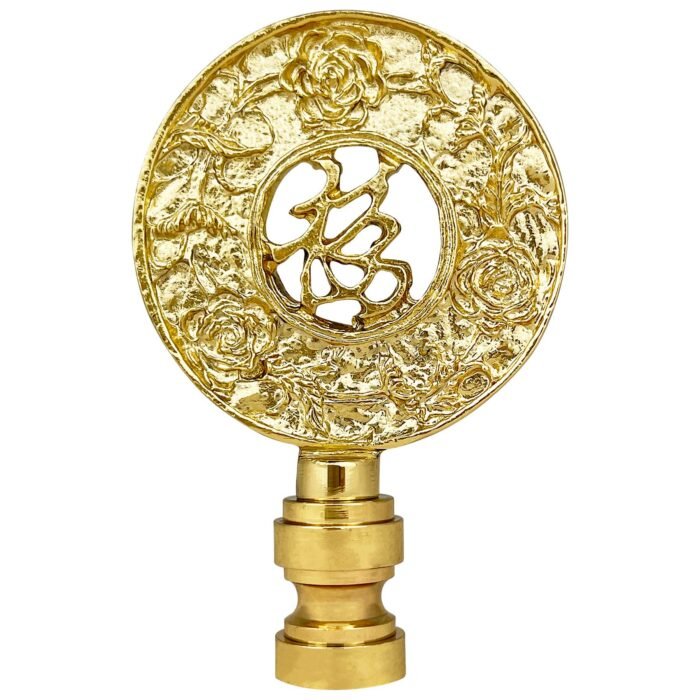 Good Fortune Oriental Motif Lamp Finial for Lamp Shade 2.75 Inch Multiple Finishes - Image 3