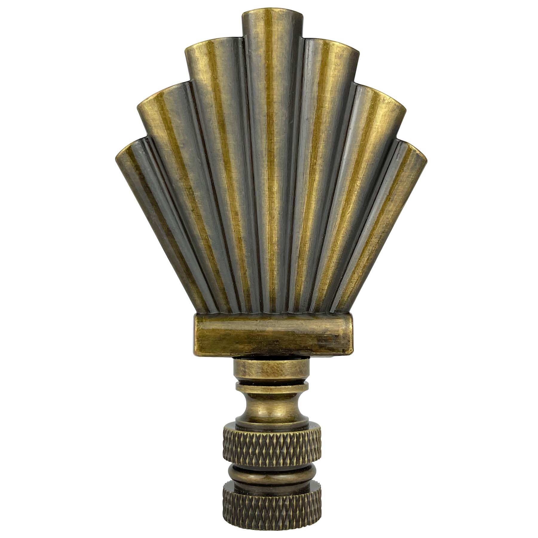 Royal Designs Oriental Happiness Symbol Lamp Finial for Lamp Shade-Antique Brass 