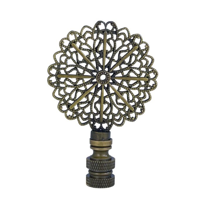Traditional European Filigree Lamp Finial for Lamp Shade 3 Inch Multiple Finishes - Image 3