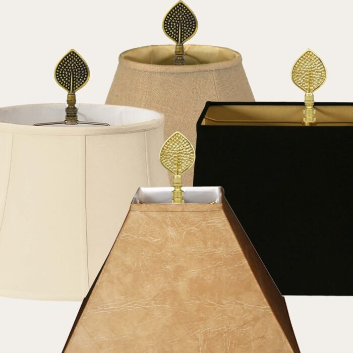 Birch Leaf Lamp Finial for Lamp Shade 3 Inch Multiple Finishes - Image 4