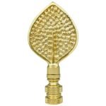 Birch Leaf Lamp Finial for Lamp Shade 3 Inch Multiple Finishes - Image 2