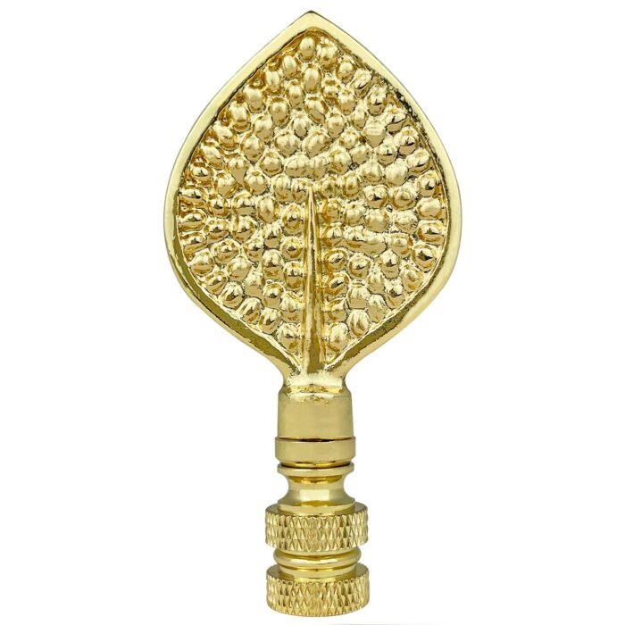 Birch Leaf Lamp Finial for Lamp Shade 3 Inch Multiple Finishes - Image 2