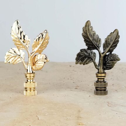 Elegant Leaves Finial Solid Brass Finishes