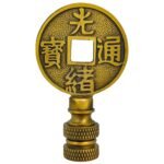 Asian Symbols Lamp Finial for Lamp Shade 2.25 Inch Multiple Finishes - Image 3