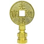 Asian Symbols Lamp Finial for Lamp Shade 2.25 Inch Multiple Finishes - Image 2
