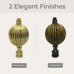 Balloon Shaped Lamp Finial for Lamp Shade 3 Inch Multiple Finishes