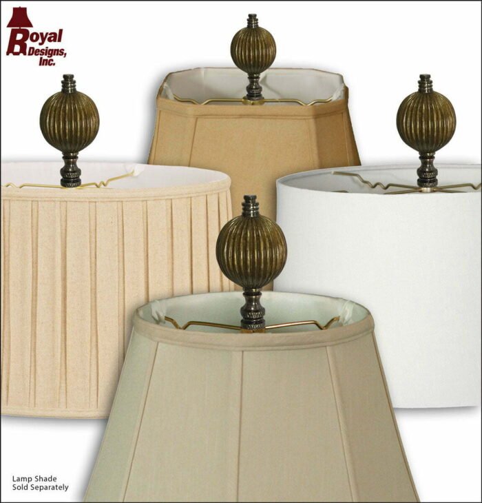 Balloon Shaped Lamp Finial for Lamp Shade 3 Inch Multiple Finishes - Image 2