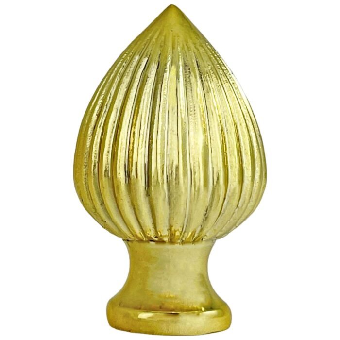 Ribbed Pear Lamp Finial for Lamp Shade 2.25 Inch Multiple Finishes - Image 4