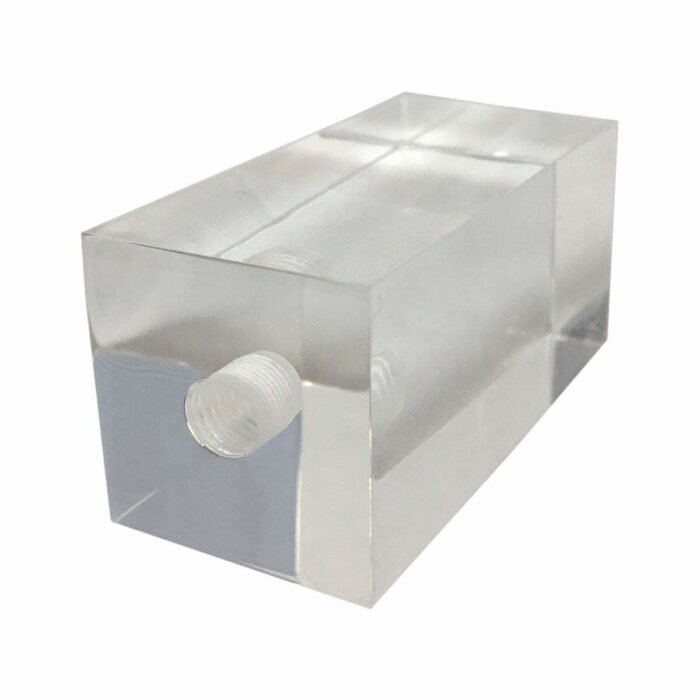 Rectangular Clear Lucite Lamp Finial for Lamp Shade 2 Inch - Image 2
