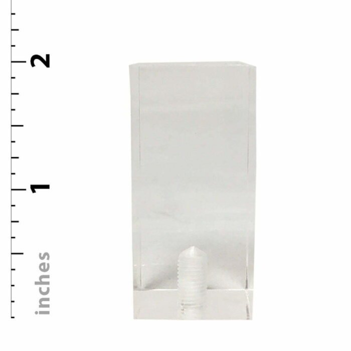 Rectangular Clear Lucite Lamp Finial for Lamp Shade 2 Inch - Image 3
