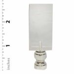 Rectangular Cube Clear Lucite Lamp Finial for Lamp Shade 2.75 Inch Polished Silver Base - Image 3